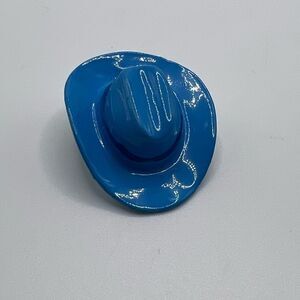 Vintage 3D Cowboy Hat Ceramic Pin